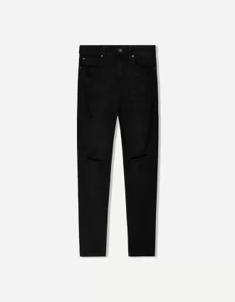Vaqueros carrot fit rotos Black