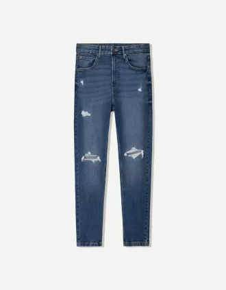 Vaqueros carrot fit rotos Blue