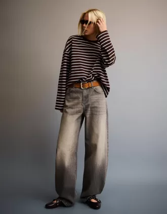 Vaqueros de tubo ancho Dark grey