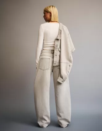 Vaqueros de tubo ancho Grey