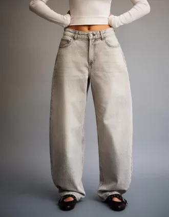 Vaqueros de tubo ancho Grey
