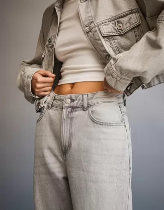 Vaqueros de tubo ancho Grey