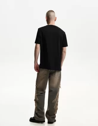 Vaqueros holgados con parches Dark grey