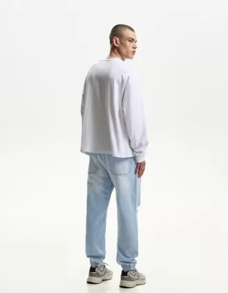 Vaqueros jogger rotos Light blue