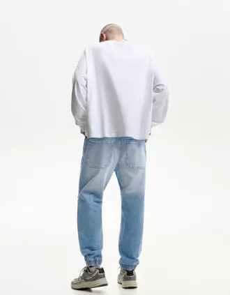 Vaqueros jogger rotos Light blue