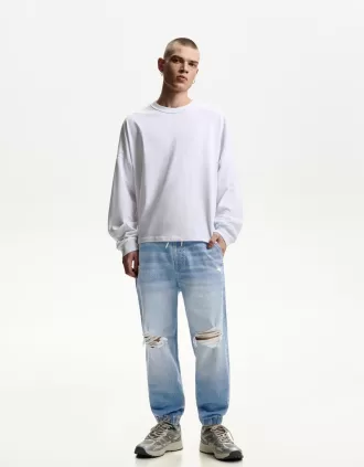 Vaqueros jogger rotos Light blue