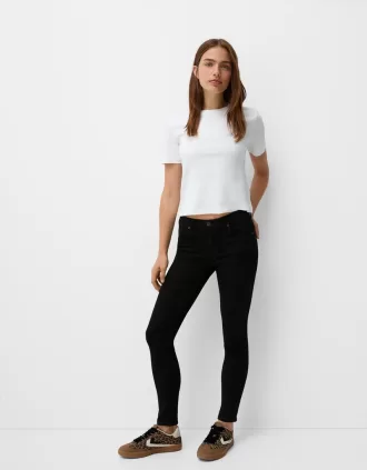 Vaqueros pitillo push-up Black