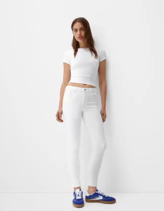 Vaqueros pitillo push-up White
