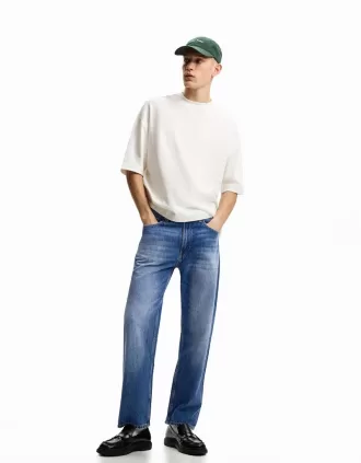 Vaqueros rectos estilo años 90 Blue