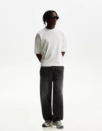 Vaqueros skater fit desteñidos Grey