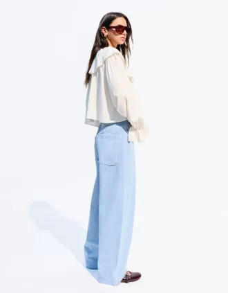 Vaqueros súper holgados de talle alto Light blue