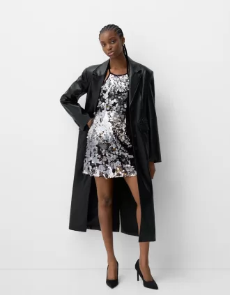 Vestido corto de lentejuelas Silver