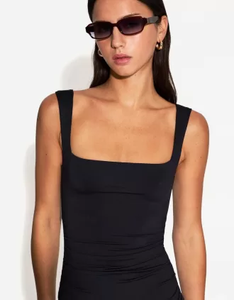 Vestido corto de tirantes Black