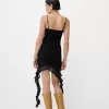 Vestido de tirantes de tul con volantes Black