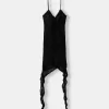 Vestido de tirantes de tul con volantes Black