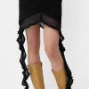 Vestido de tirantes de tul con volantes Black