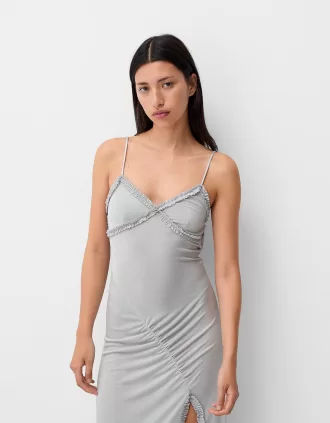 Vestido largo con tirantes Silver