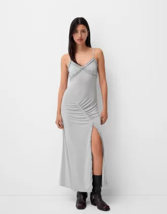 Vestido largo con tirantes Silver