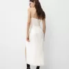 Vestido midi de encaje con lentejuelas White