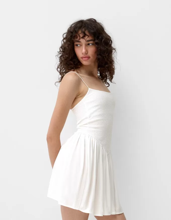 Vestido midi de tirantes White