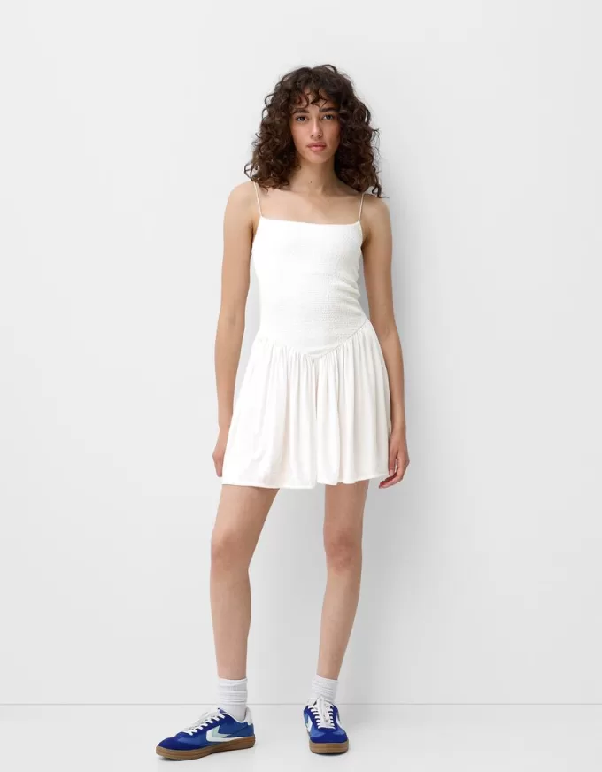 Vestido midi de tirantes White