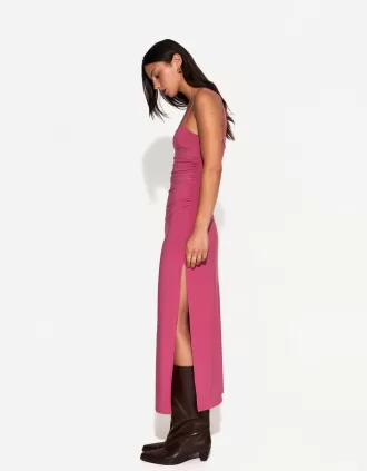 Vestido midi de tirantes Pink