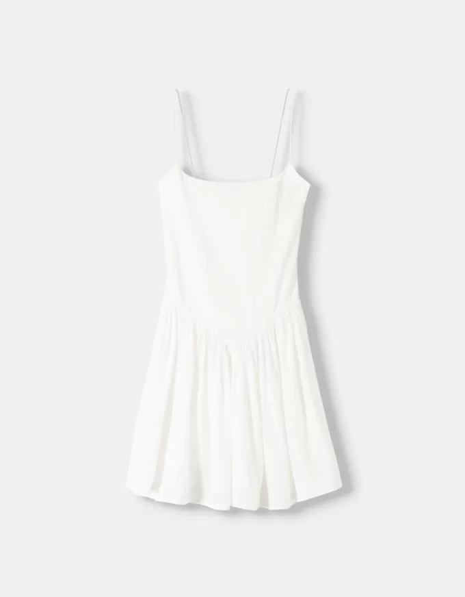 Vestido midi de tirantes White