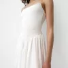 Vestido midi de tirantes White