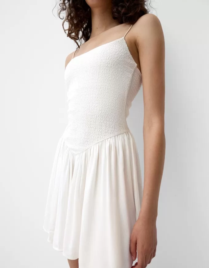 Vestido midi de tirantes White