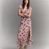 Vestido midi de tul Pink