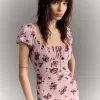 Vestido midi de tul Pink