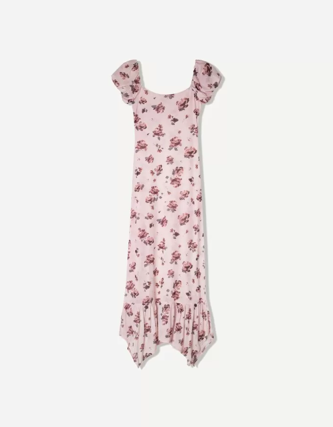 Vestido midi de tul Pink