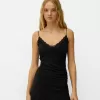 Vestido midi de tul con encaje Black