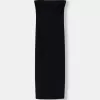 Vestido midi escote bandeau Black