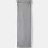 Vestido midi escote bandeau Grey