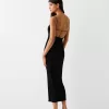 Vestido midi estampado animal Black
