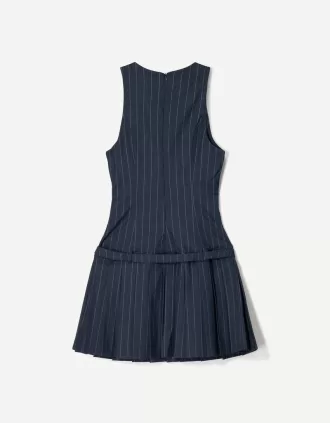 Vestido mini con cinturón Dark blue