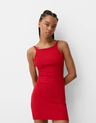 Vestido mini con tirantes en la espalda Red