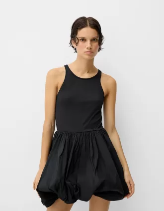 Vestido mini globo maxi Black