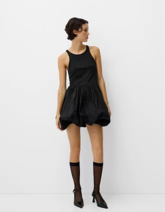 Vestido mini globo maxi Black