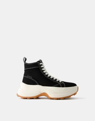 Zapatillas altas con suela gruesa BLACK