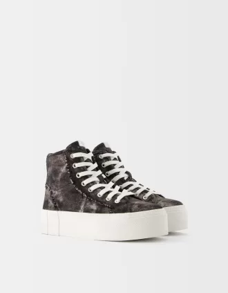 Zapatillas altas de mezclilla CHARCOAL
