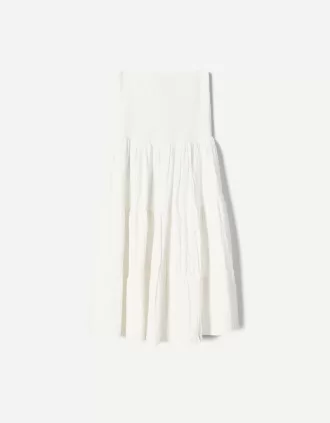 falda midi a capas Off white