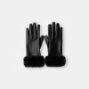 guantes de piel sintética Black