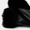guantes de piel sintética Black