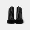 guantes de piel sintética Black