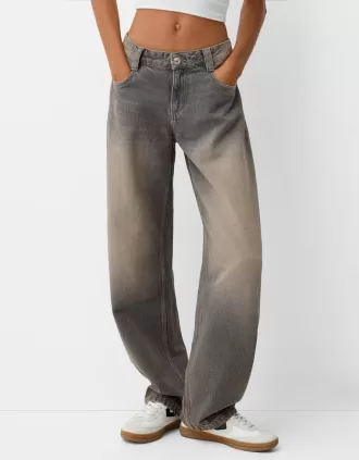 jeans holgados barril Dark grey