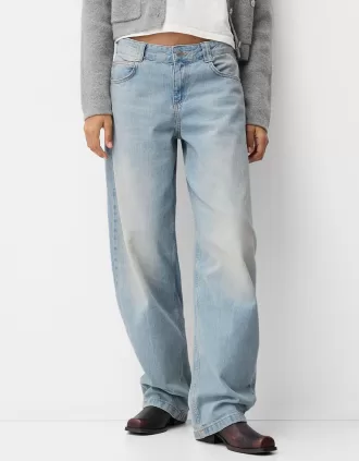 jeans holgados barril Light blue