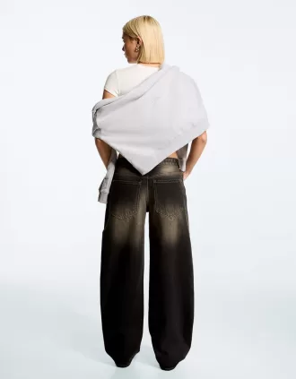 jeans holgados barril Black