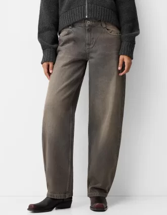 jeans holgados barril Dark grey